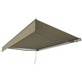 Store banne manuel 2,95 x 2,5 m en aluminium avec toile taupe HELINO