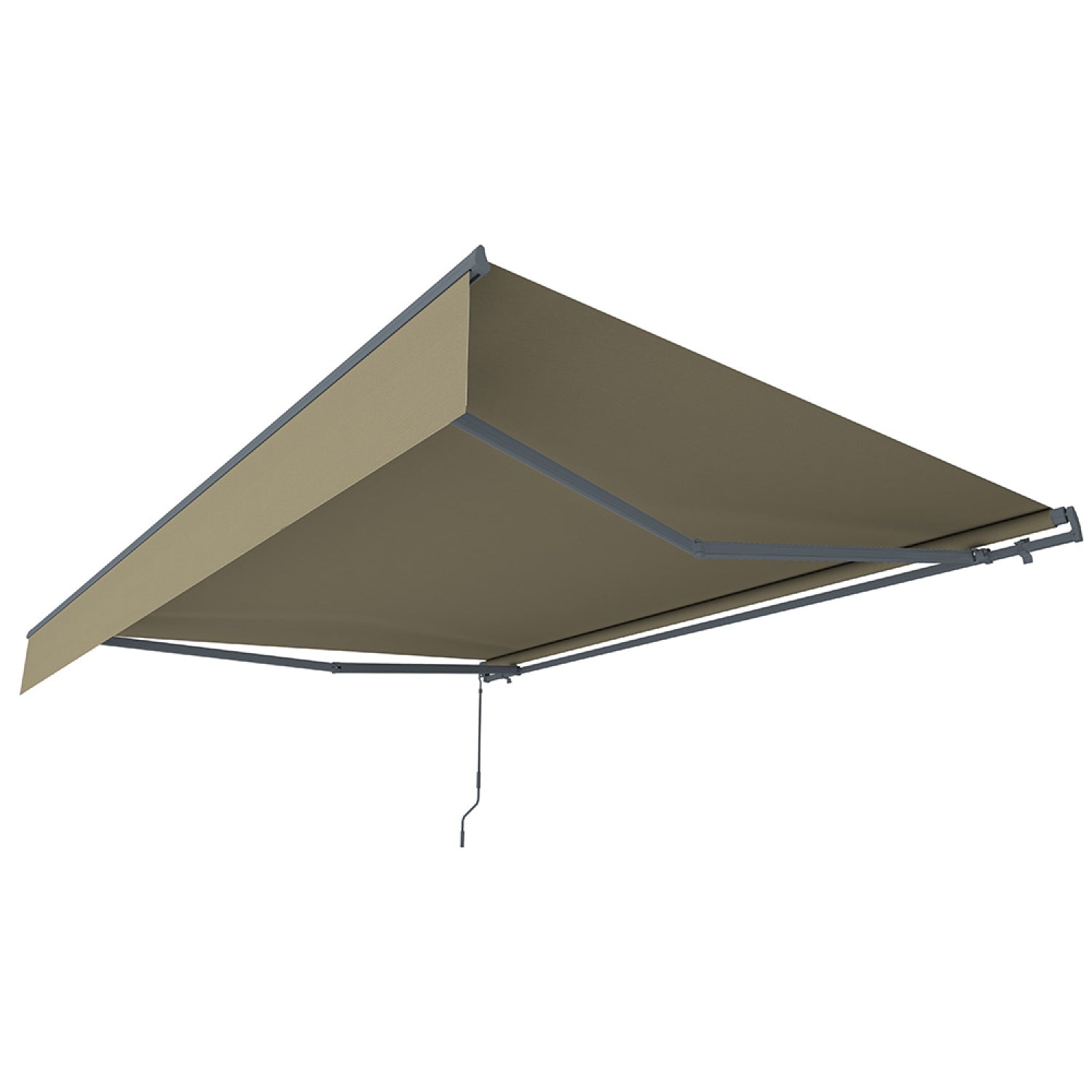 Store banne manuel 2,95 x 2,5 m en aluminium avec toile taupe TULLY