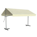 Store banne double pente manuel 4 x 1,5/1,5 m beige hydrofuge NAUARI