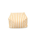 Pouf exterieur rayé jaune déperlant 55x65x35 cm SAVANA
