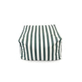 Pouf exterieur rayé vert déperlant 55x65x35 cm SAVANA