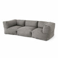 Salon de jardin modulable 3 places gris en tissu déperlant MINDELO