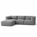 Salon de jardin modulable 4 places gris en tissu déperlant MINDELO
