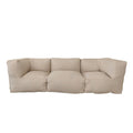 Salon de jardin modulable 3 places beige en tissu déperlant VERONE