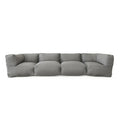 Salon de jardin modulable 4 places gris en tissu déperlant VERONE