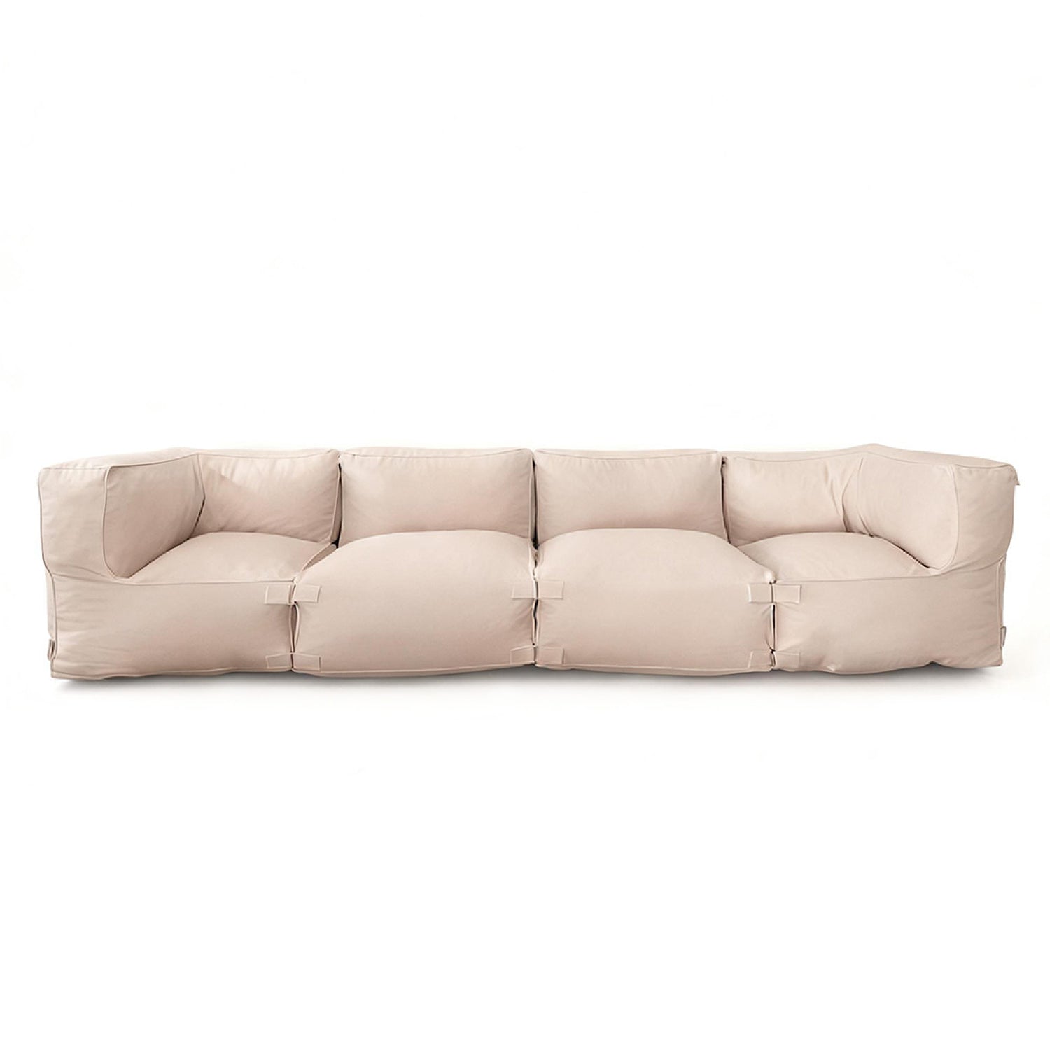 Salon de jardin modulable 4 places beige en tissu déperlant VERONE