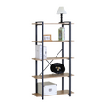 Etagère 5 rangements 150 cm bois et noir MUROS
