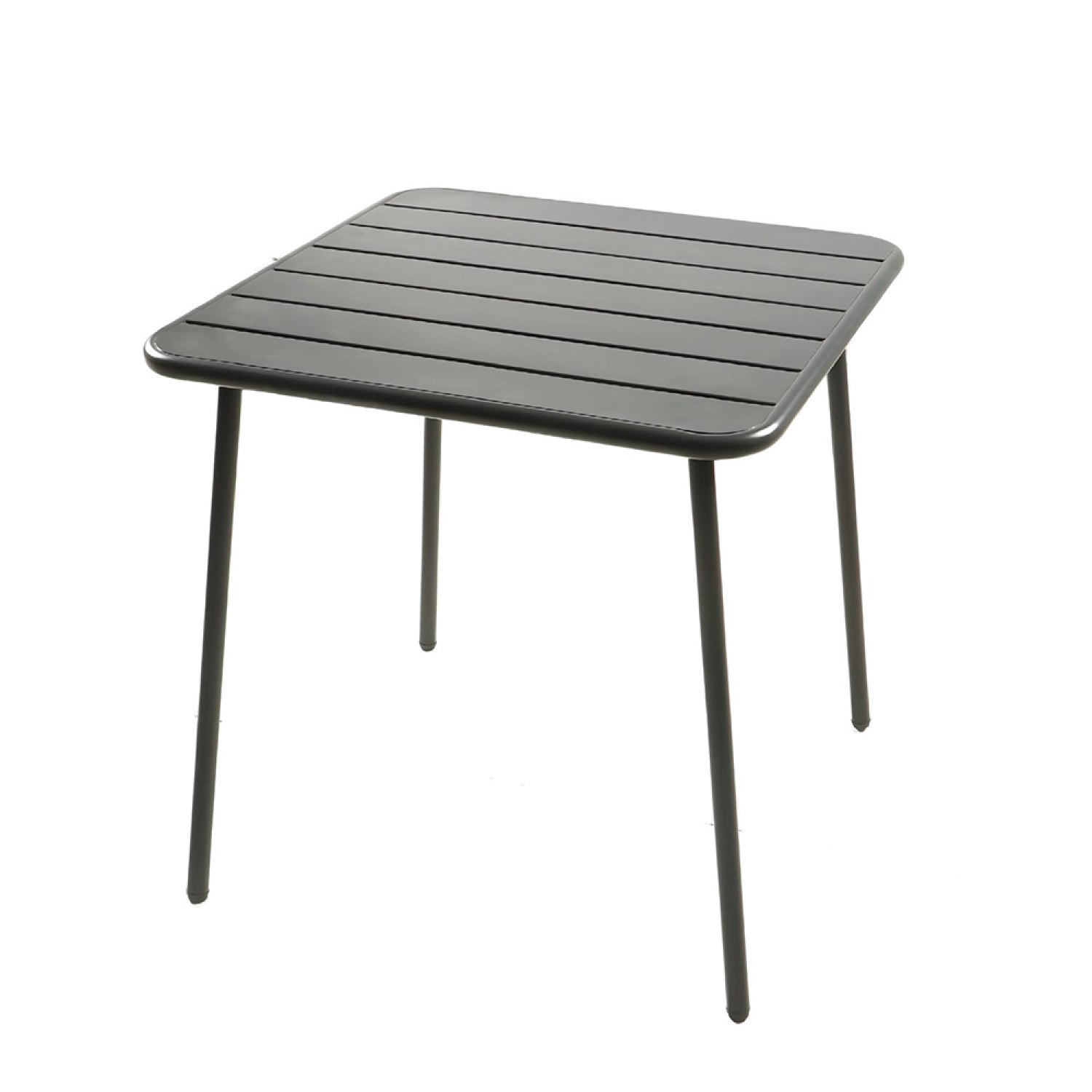 Table carrée 4 places 70x70cm gris foncé EVORA