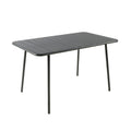 Table de jardin 4 à 6 places 120cm gris foncé FALCOU