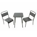 Ensemble table de jardin carrée et 2 chaises EVORA
