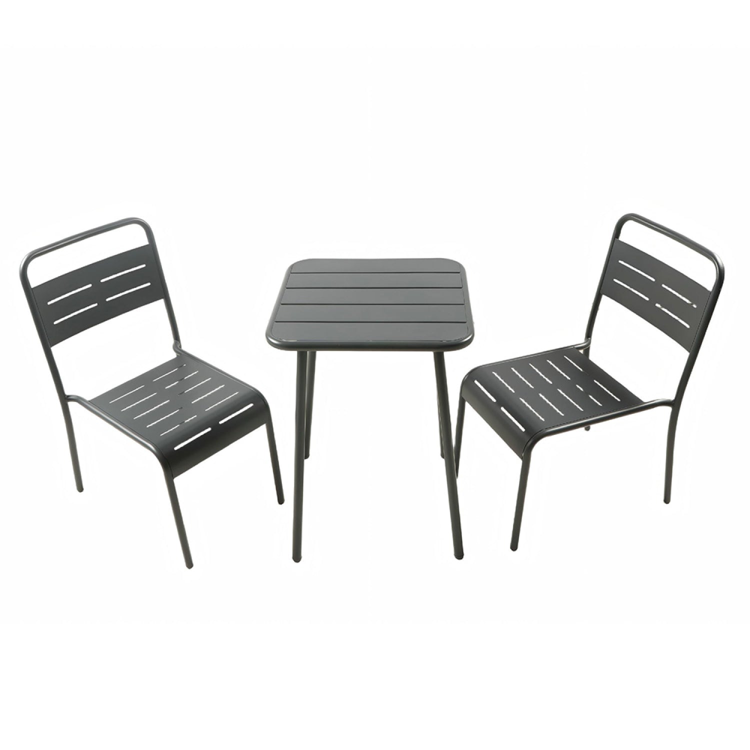 Ensemble table de jardin carrée 50cm et 2 chaises FALCOU