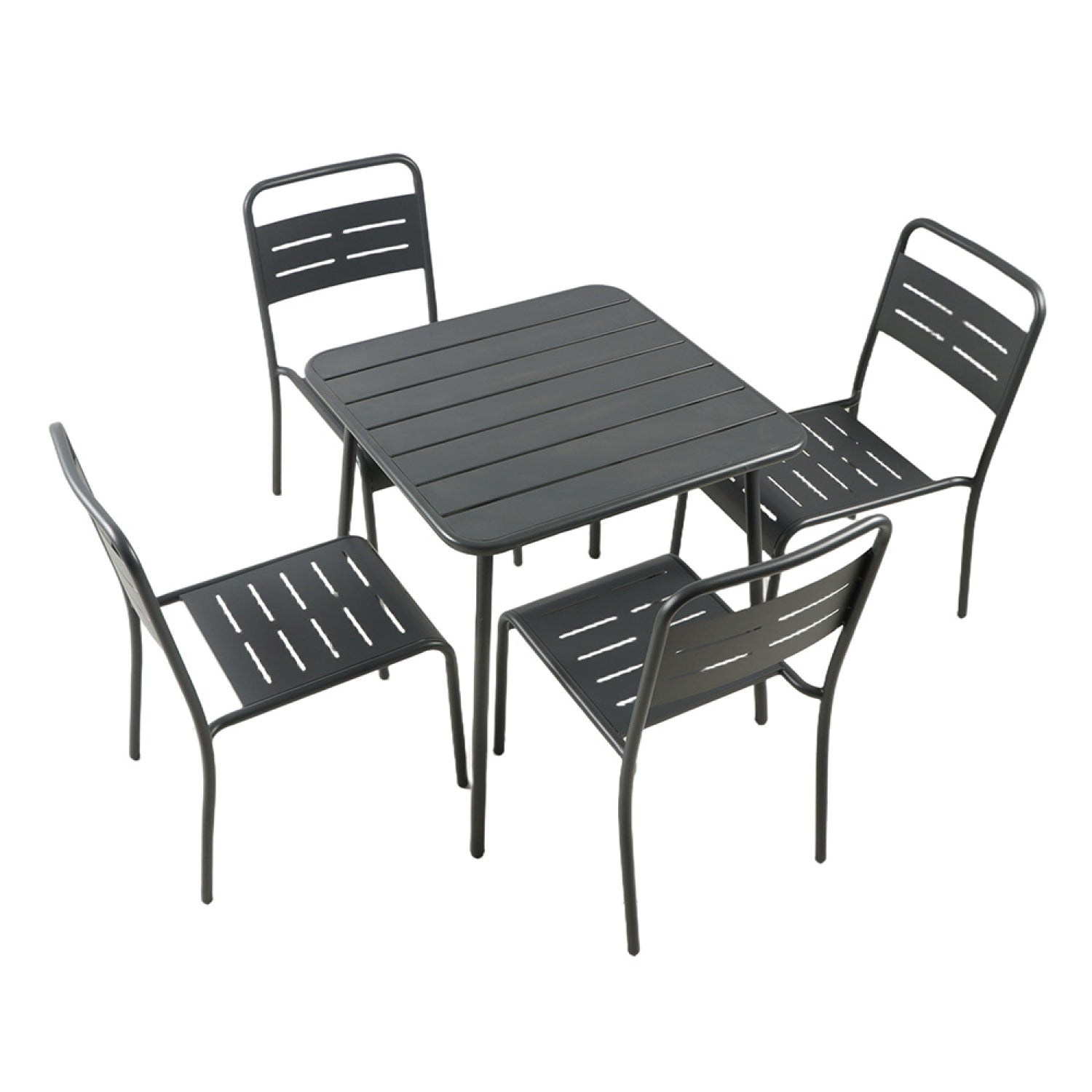 Ensemble table de jardin carrée 70cm et 4 chaises FALCOU