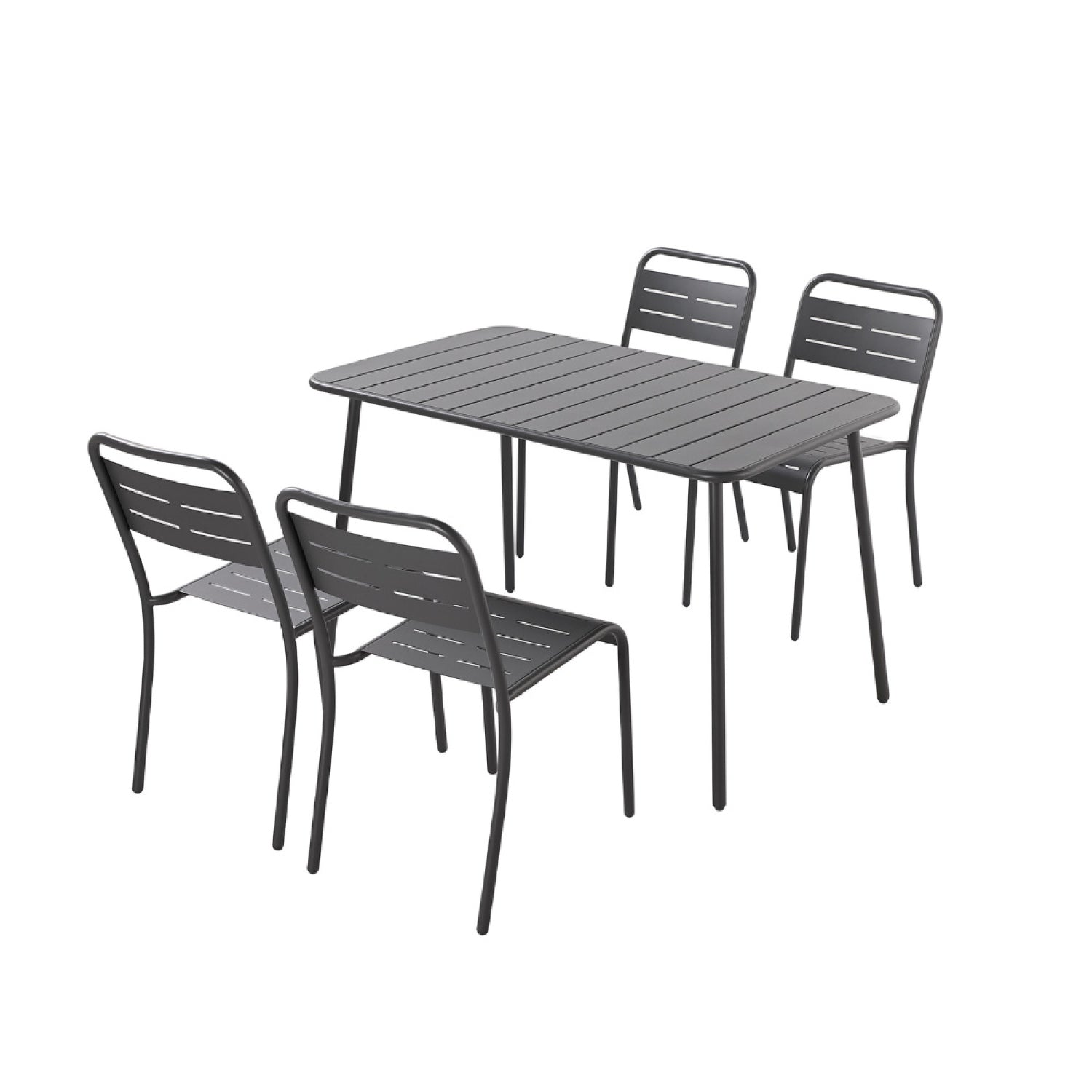Ensemble table de jardin 120 cm et 4 chaises FALCOU