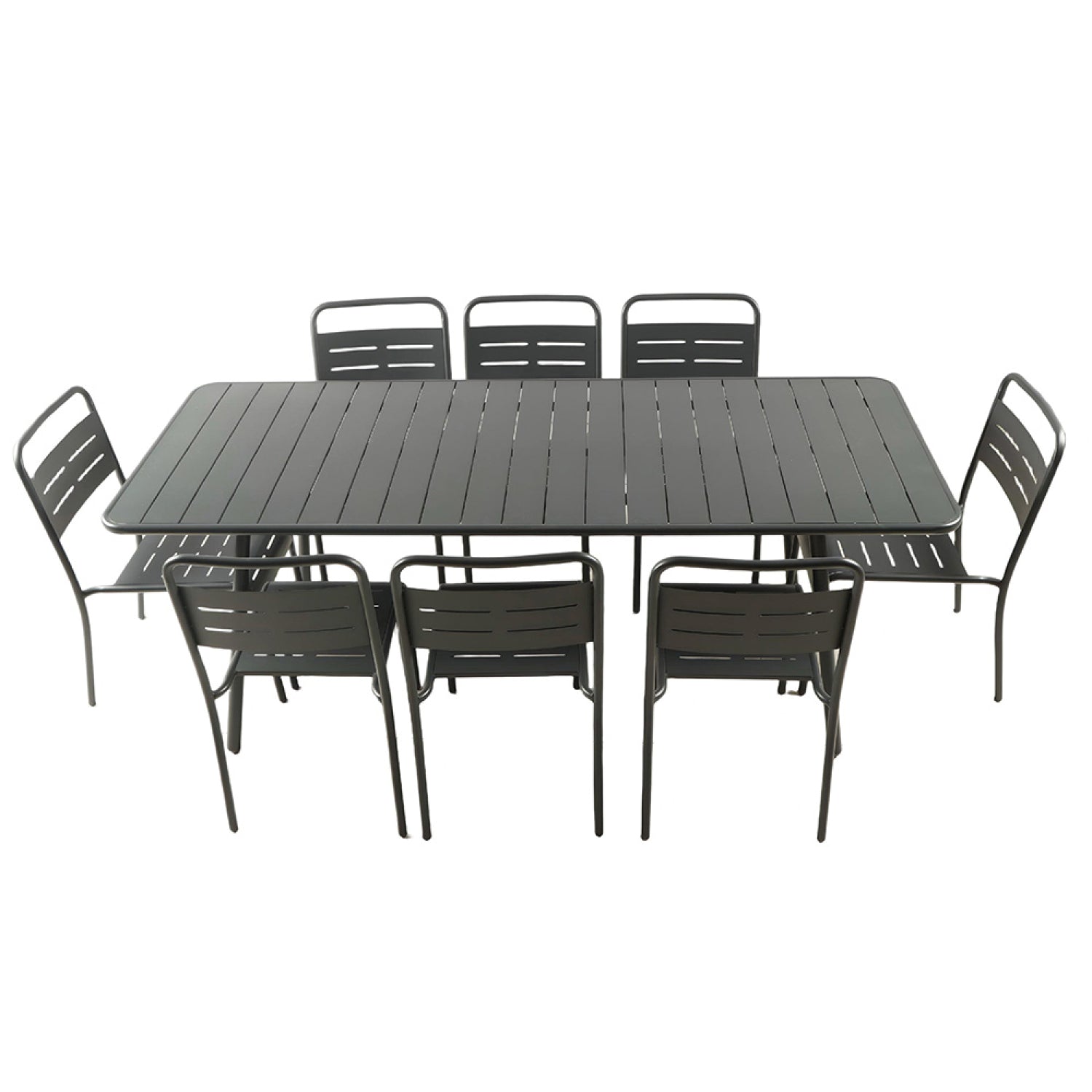 Ensemble table de jardin 200 cm et 8 chaises EVORA
