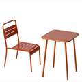 Table carrée 2 places 50x50cm terracotta FALCOU