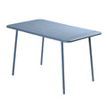 Table de jardin 4 à 6 places 120cm bleu EVORA