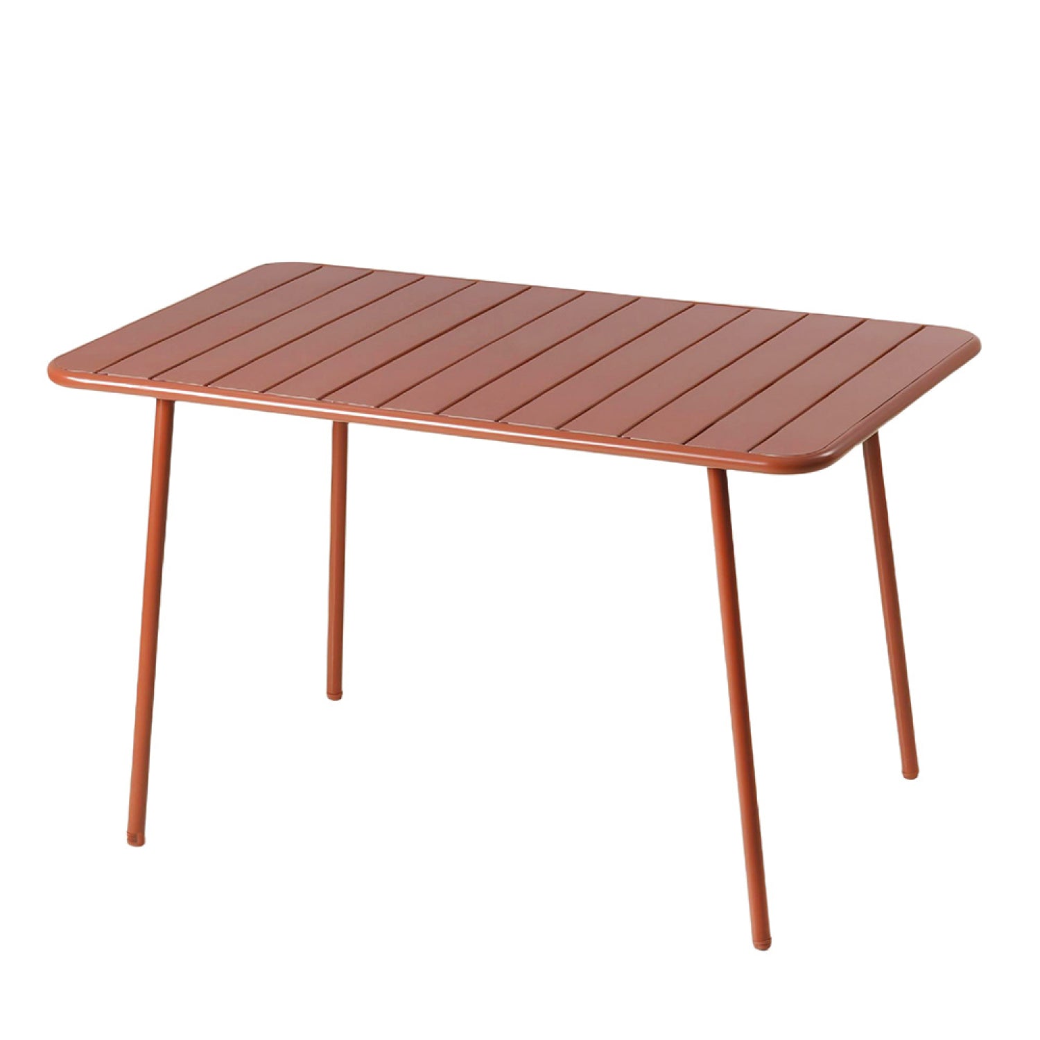 Table de jardin 4 à 6 places 120cm terracotta EVORA