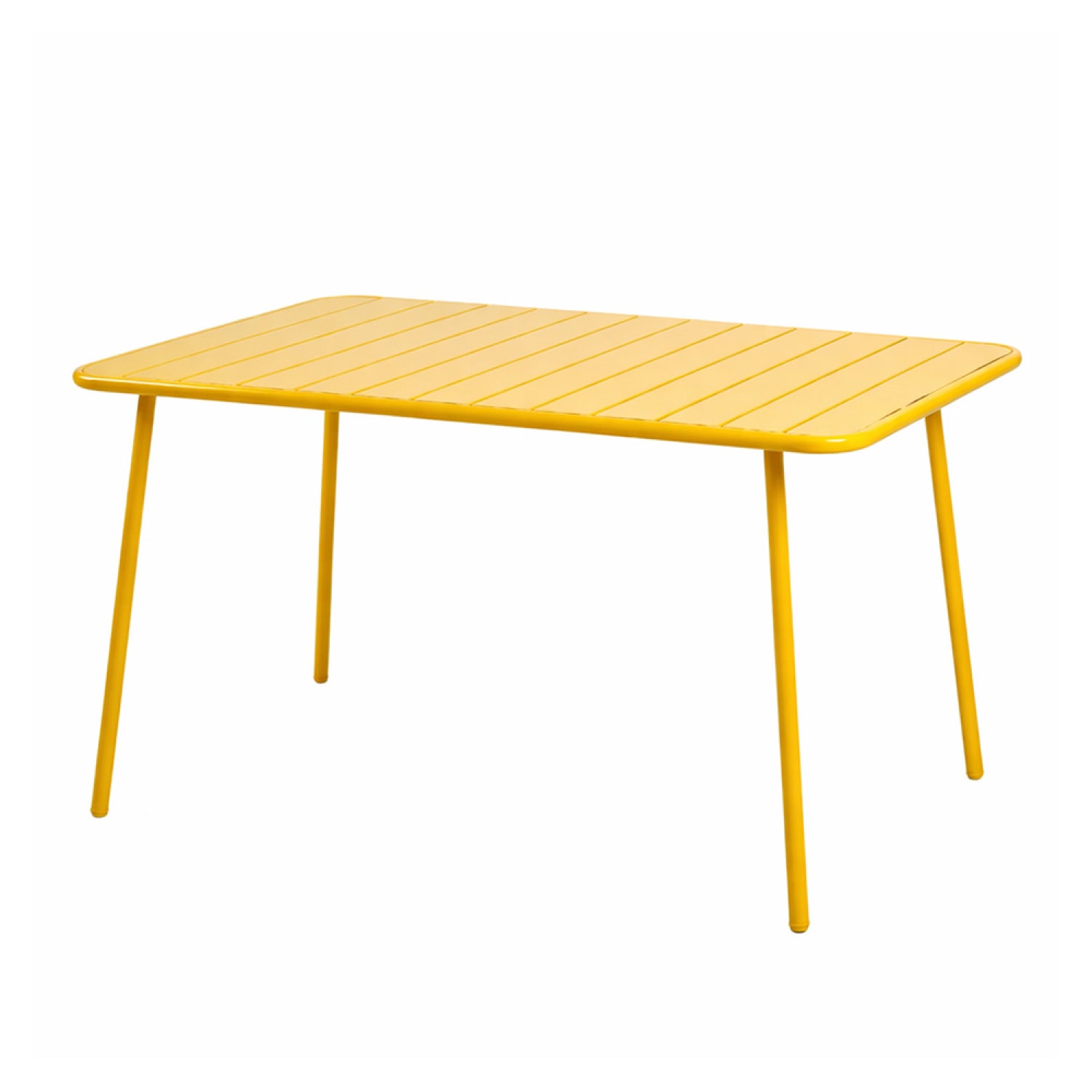 Table de jardin 4 à 6 places 120cm jaune FALCOU