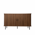 Buffet en bois cannelé à portes coulissantes 140cm VULCANO