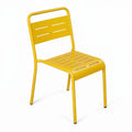 Lot de 6 chaises de jardin empilables jaunes FALCOU