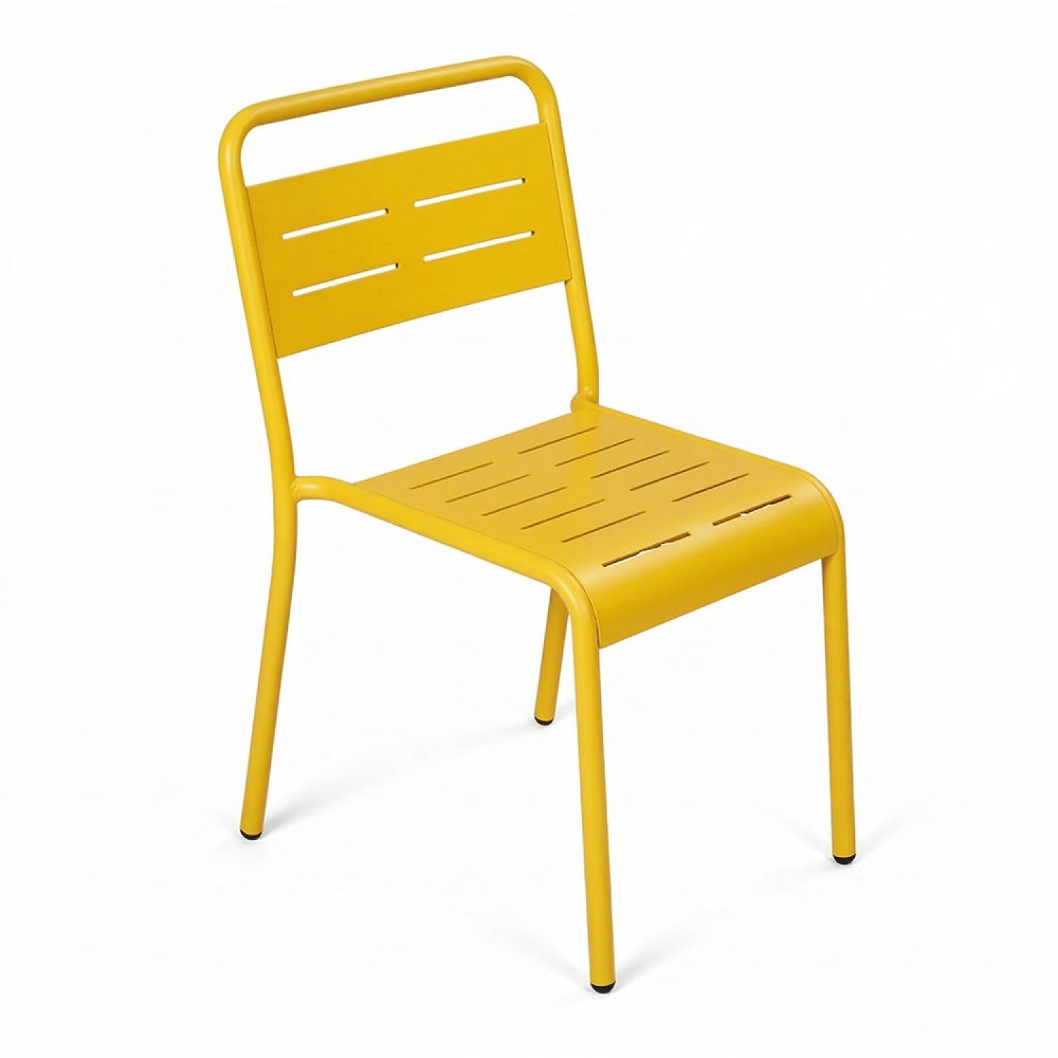 Lot de 6 chaises de jardin empilables jaunes FALCOU