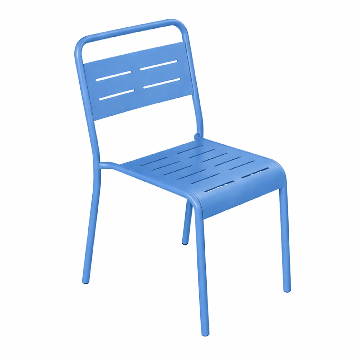 Ensemble de 4 chaises de jardin empilables bleues FALCOU