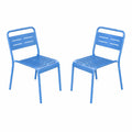 Ensemble de 2 chaises de jardin empilables bleues FALCOU