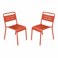 Lot de 2 chaises de jardin empilables terracotta FALCOU