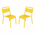 Lot de 2 chaises de jardin empilables jaunes FALCOU