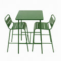 Ensemble table de bar et 2 chaises hautes d'extérieur vert FALCOU