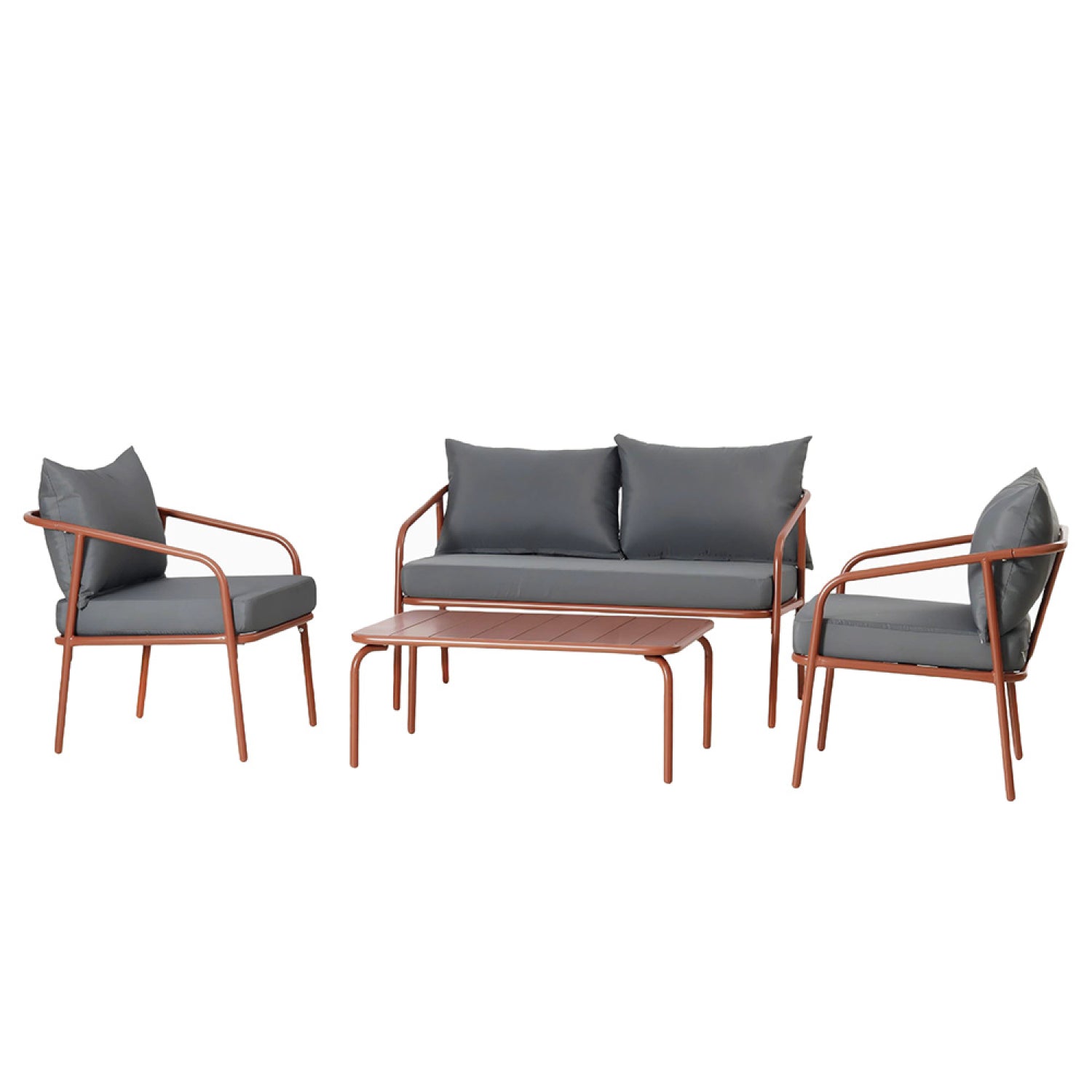 Salon de jardin 4 places terracotta FALCOU