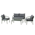 Salon de jardin 4 places kaki FALCOU