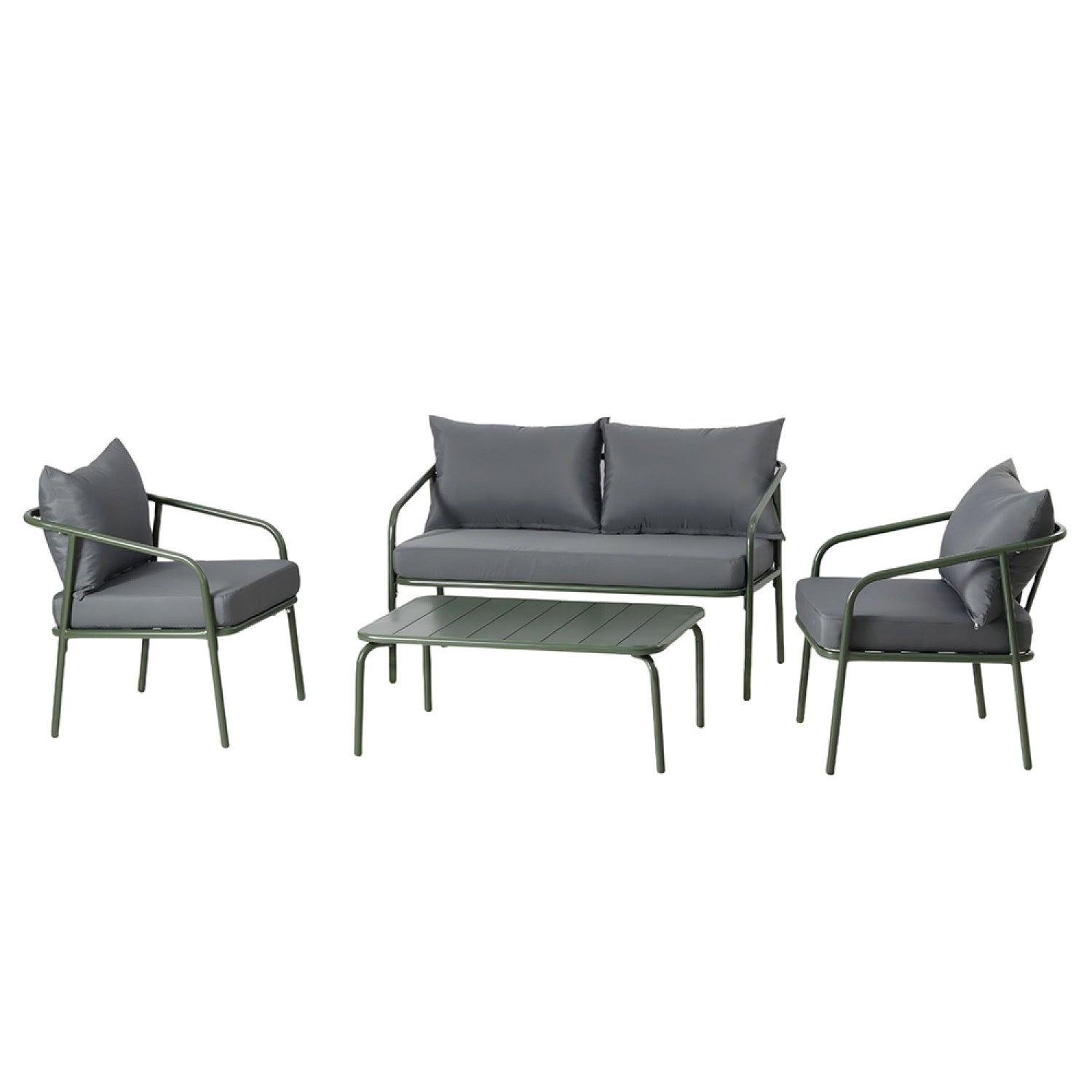 Salon de jardin 4 places kaki FALCOU