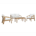 Salon de jardin 4 places en acacia RACHA