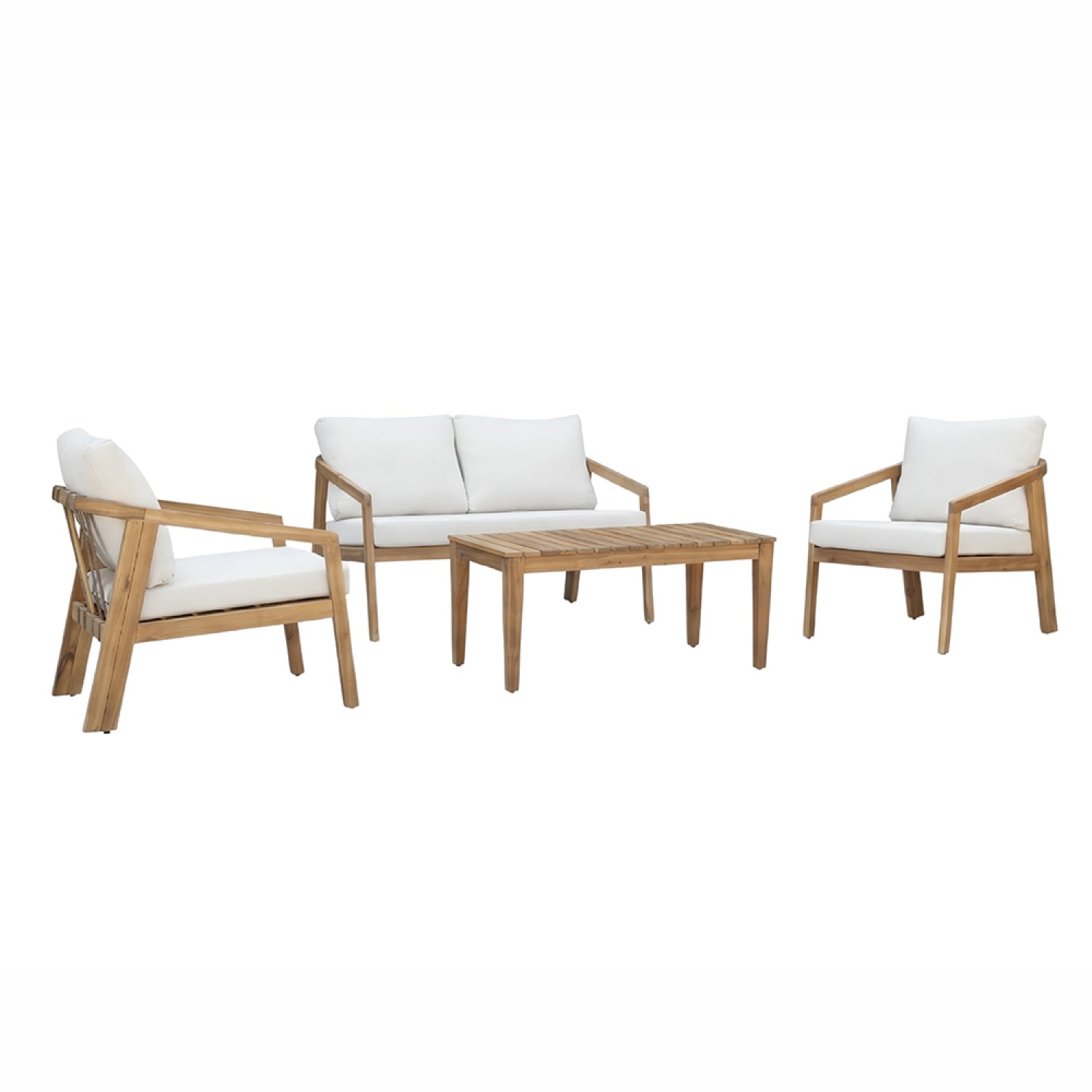 Salon de jardin 4 places en acacia RACHA