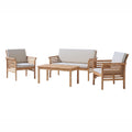 Salon de jardin 4 places en acacia RAYONG