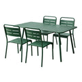 Ensemble table de jardin 120 cm et 4 chaises vert FALCOU