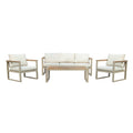 Salon de jardin 5 places en acacia SAMLAN
