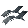 Lot de 2 transats ajustables noir MANADO