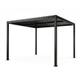Pergola bioclimatique structure et lames orientables en aluminium 3x3m LINDOS
