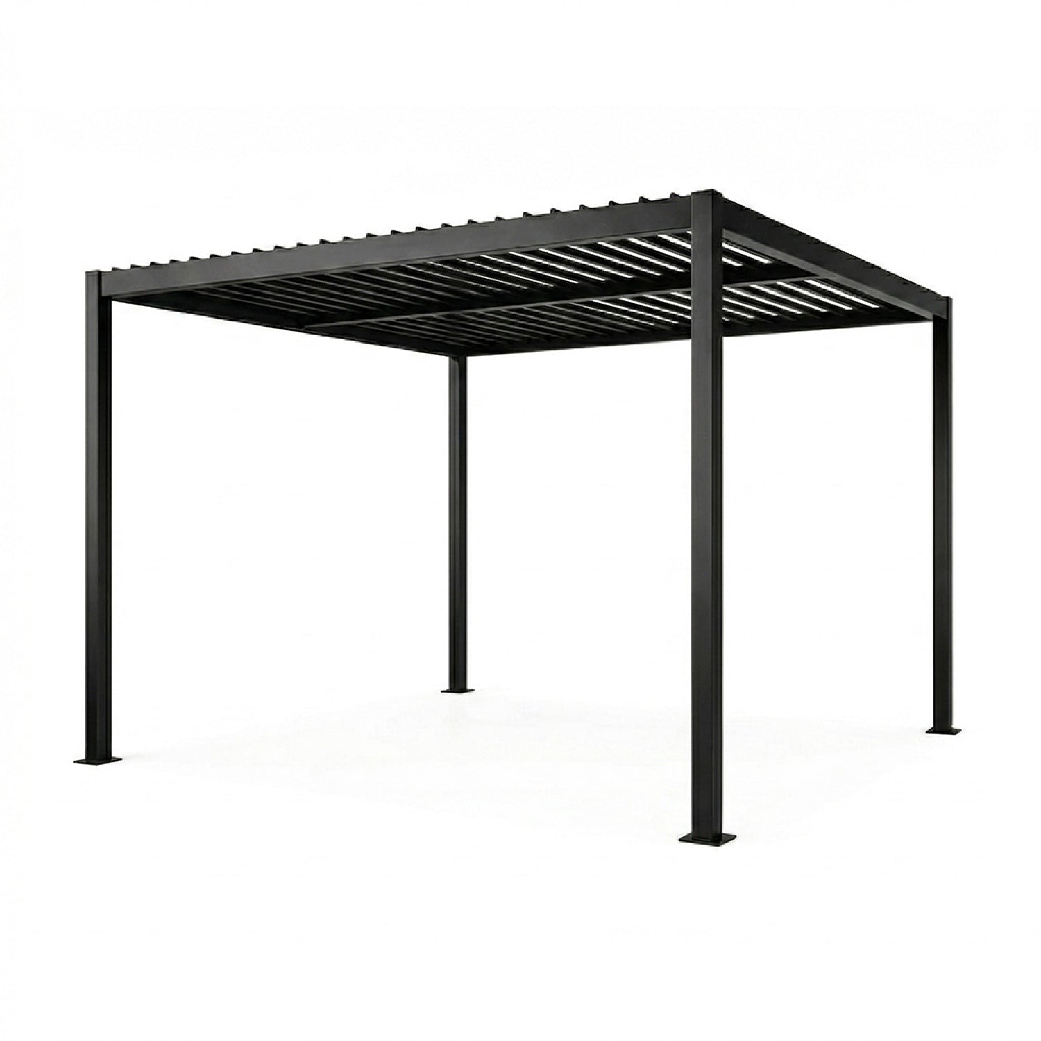 Pergola bioclimatique structure et lames orientables en aluminium 3x3m LINDOS