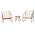 Ensemble de jardin 2 fauteuils terracotta avec table basse JANINA