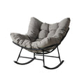 Fauteuil à bascule d'intérieur et d'extérieur gris JUAN