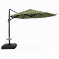 Parasol octogonal Ø 350cm déporté vert en aluminium KALENO