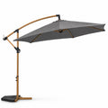 Parasol déporté octogonal Ø 300 cm gris LIORAN