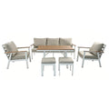 Ensemble de jardin 7 places avec table effet bois PALOLO