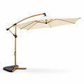 Parasol déporté octogonal Ø 300 cm écru LIORAN