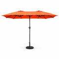 Parasol rectangulaire double 2,7x4,6m terracotta LUVINA