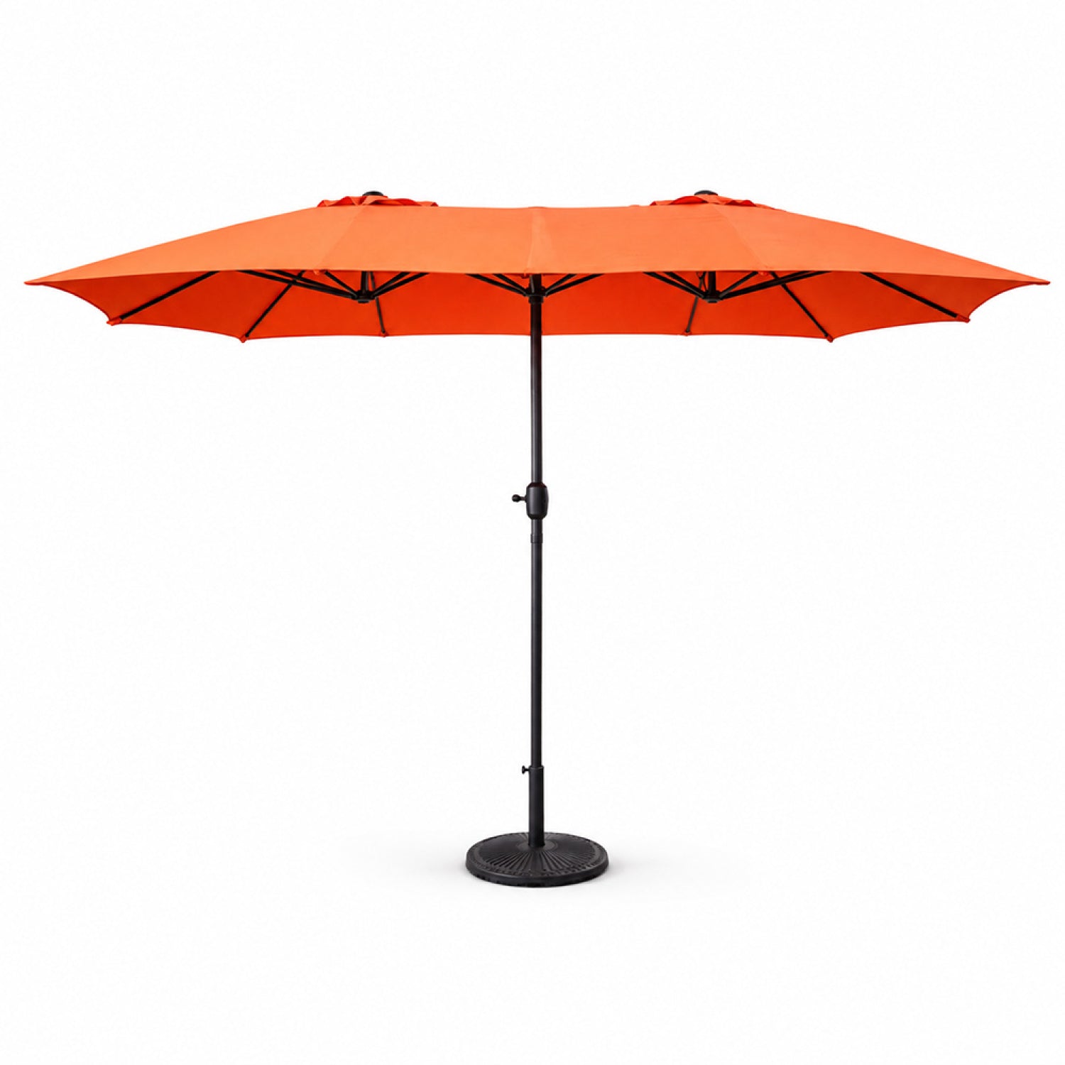 Parasol rectangulaire double 2,7x4,6m terracotta LUVINA