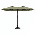 Parasol rectangulaire double 2,7x4,6m vert LUVINA